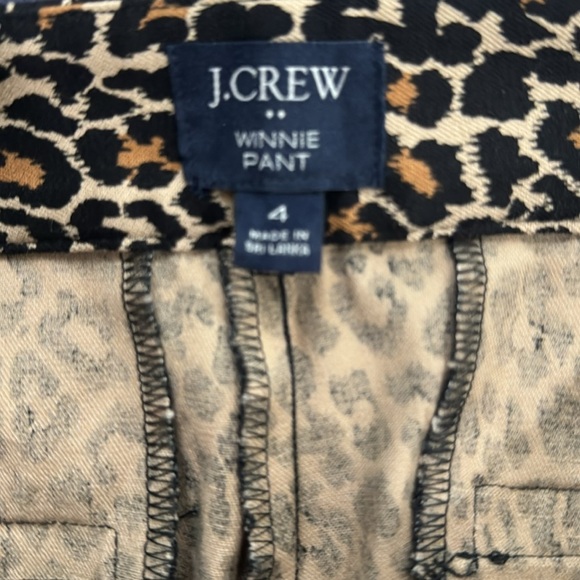 J CREW Animal Print Winnie Pant - Picture 2 of 8
